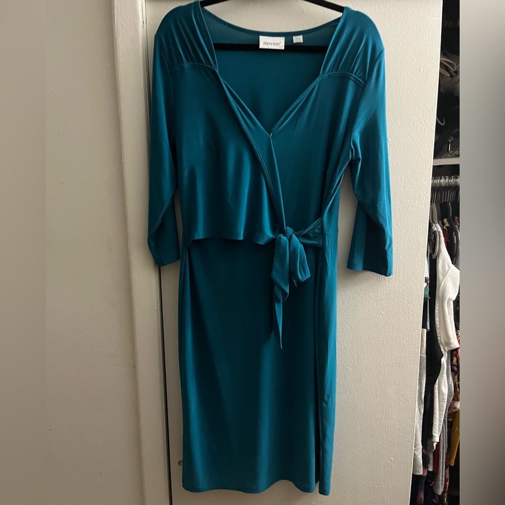 Teal blue cocktail dress